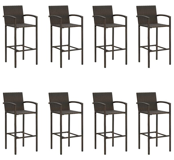 9dílný zahradní barový set hnědý 3068019