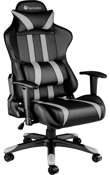 Tectake 402231 kancelářská židle racing - černá/šedá