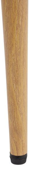 Čalouněná sametová židle FRESNO WOOD – béžová, dřevěné nohy