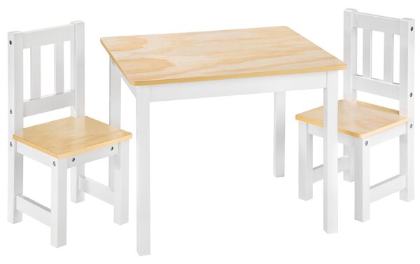 Tectake 402376 sestava alice dvě židle a stůl - bílá