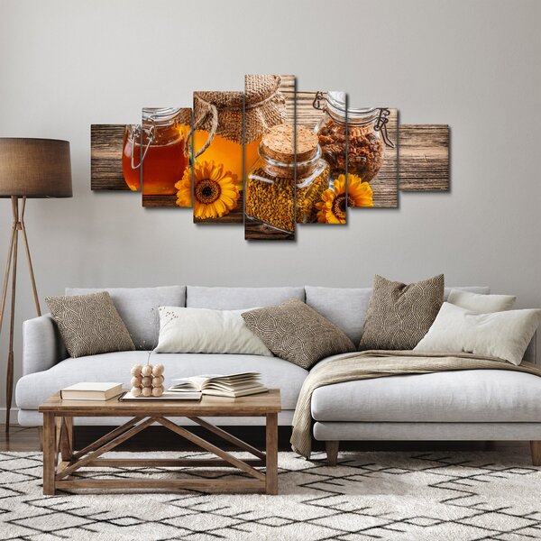 Obraz - Zátiší s medovými sklenicemi (210x100 cm)