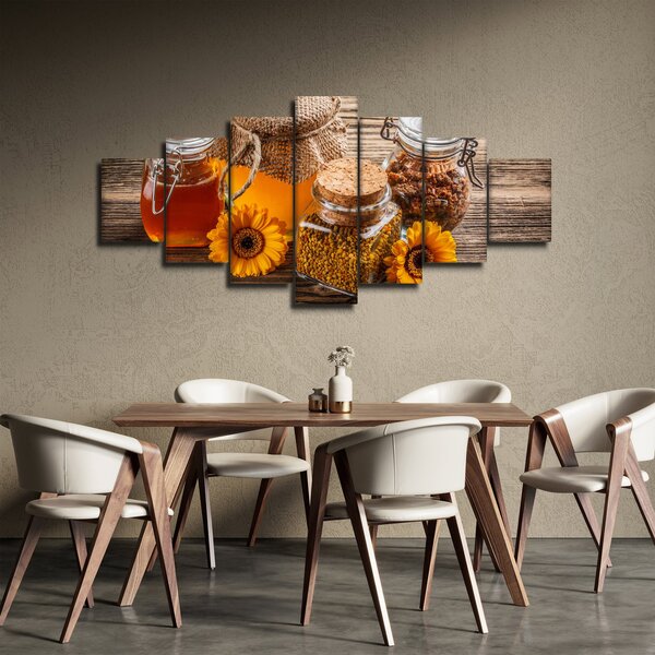 Obraz - Zátiší s medovými sklenicemi (210x100 cm)