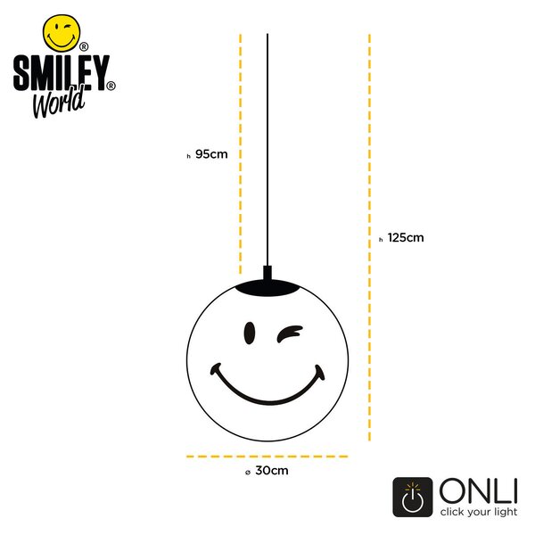 DĚTSKÉ ZÁVĚSNÉ SVÍTIDLO, 30/30/125 cm - Online Only svítidla, Online Only