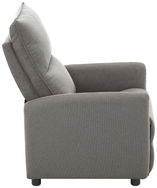 TELEVIZNÍ KŘESLO, dřevo, kov, plast, textil, světle šedá Carryhome - TV křesla