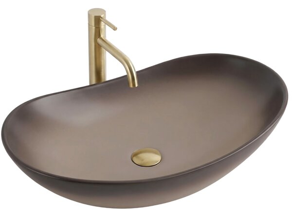 Rea Royal, umyvadlo na desku 620x360x160 mm, béžová-hnědá, REA-U0626