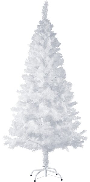 Tectake 402821 umělý vánoční stromek bílý s kovovým stojanem - 180 cm