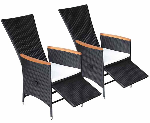 5dílný zahradní jídelní set černý 3068760