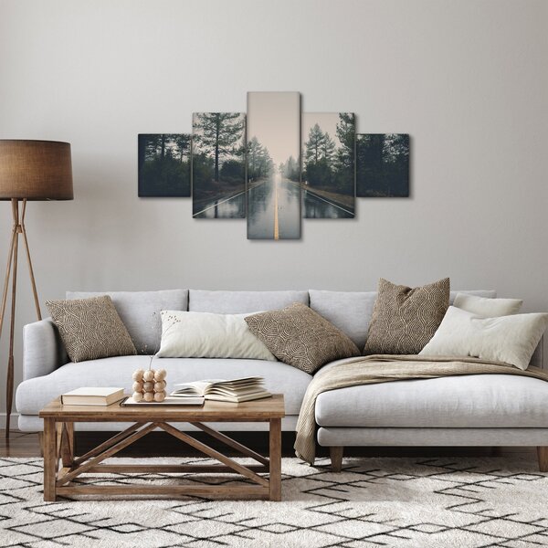 Obraz silnice v dešti (125x70 cm)