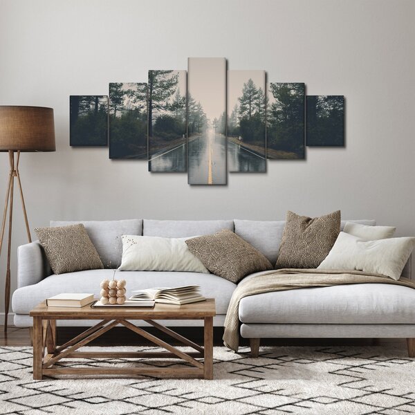 Obraz silnice v dešti (210x100 cm)