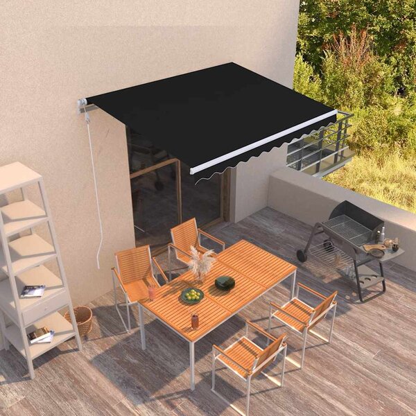 Automatická zatahovací markýza 300 x 250 cm antracitová 3068869