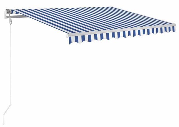 Automatická zatahovací markýza 300 x 250 cm modrobílá 3068866