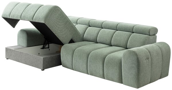 ROHOVÁ SEDAČKA, textil, šalvějově zelená Stylife - Sedací soupravy