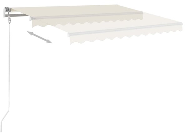 Ručně zatahovací markýza 350 x 250 cm krémová 3068877
