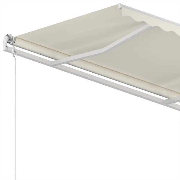 Ručně zatahovací markýza 350 x 250 cm krémová 3068877