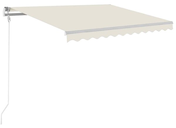 Automatická markýza LED a senzor větru 300 x 250 cm krémová 3068872
