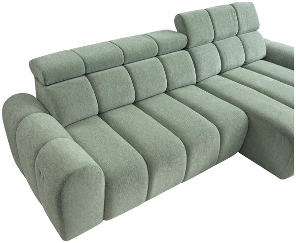 ROHOVÁ SEDAČKA, textil, šalvějově zelená Stylife - Sedací soupravy