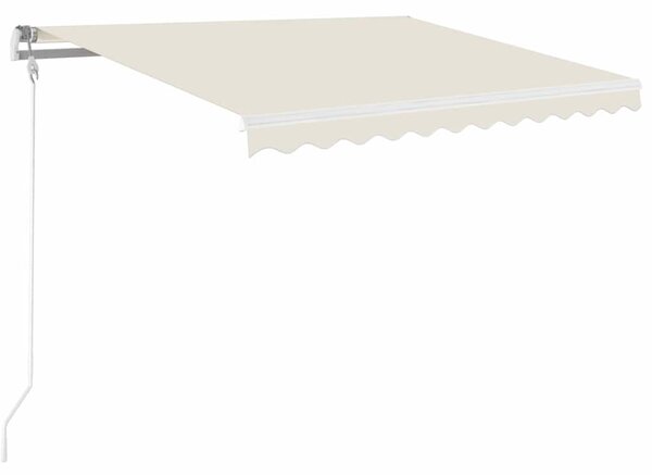 Ručně zatahovací markýza 350 x 250 cm krémová 3068877