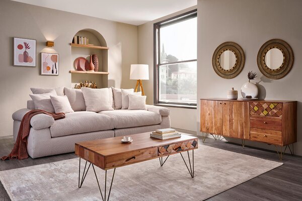 POHOVKA BIG SOFA, textil, přírodní barvy Ambia Home - Pohovky