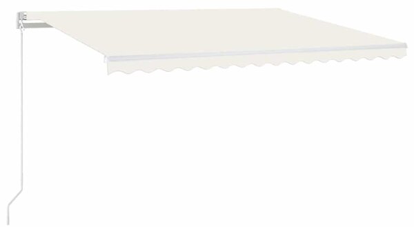 Automatická zatahovací markýza 450 x 300 cm krémová 3068927
