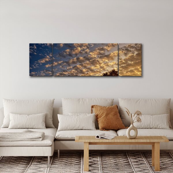 Obraz - Palmy mezi mraky (170x50 cm)
