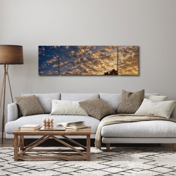 Obraz - Palmy mezi mraky (170x50 cm)