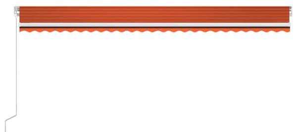 Ručně zatahovací markýza s LED světlem 600x300 cm oranžovohnědá 3068965