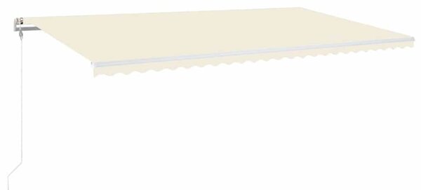 Automatická markýza LED a senzor větru 600 x 300 cm krémová 3068972