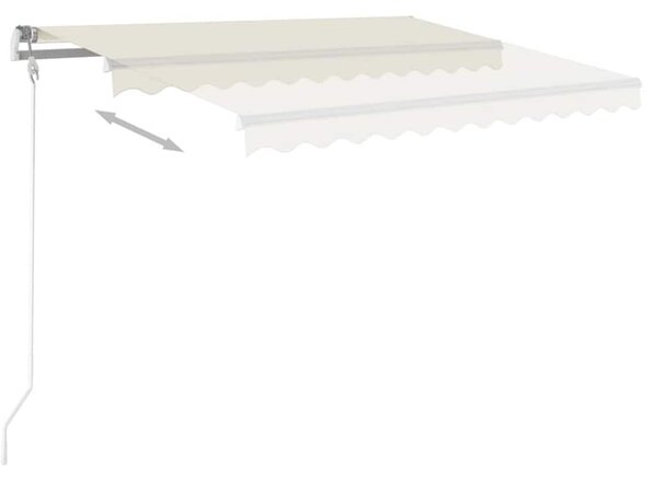 Ručně zatahovací markýza 400 x 350 cm krémová 3068977