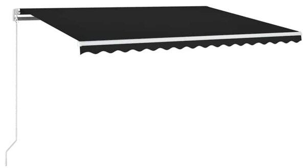 Ručně zatahovací markýza 400 x 350 cm antracitová 3068979