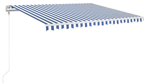 Automatická zatahovací markýza 400 x 350 cm modrobílá 3068986