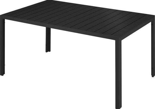 Tectake 403296 zahradní stůl simona - černá