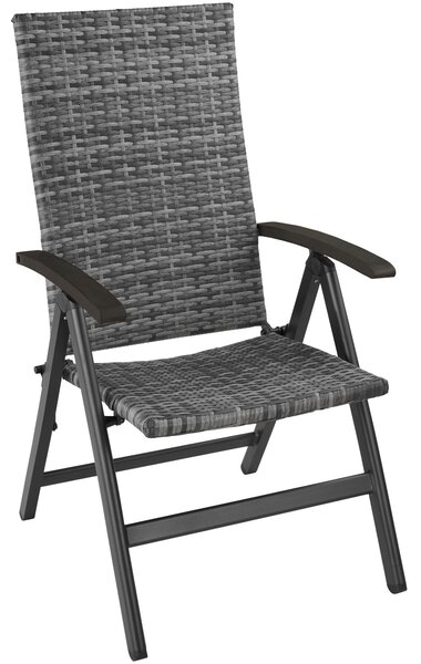 Tectake 403234 zahradní židle ratanová melbourne - šedá