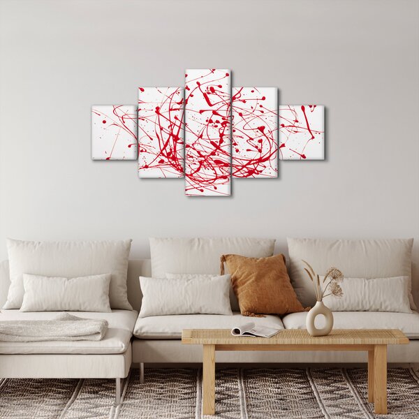 Obraz technikou Drippingu (125x70 cm)