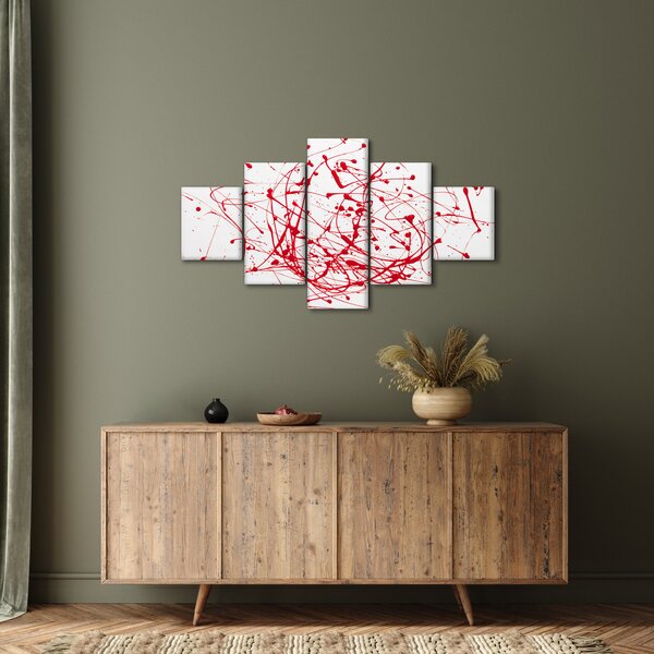Obraz technikou Drippingu (125x70 cm)
