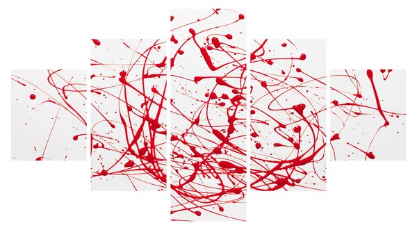 Obraz technikou Drippingu (125x70 cm)