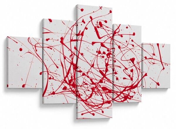 Obraz technikou Drippingu (125x70 cm)
