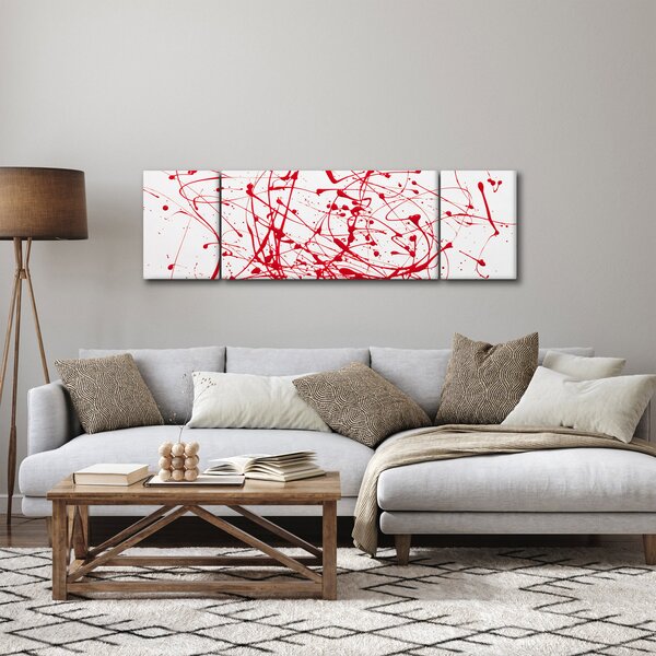 Obraz technikou Drippingu (170x50 cm)