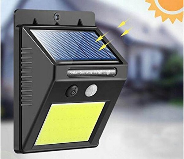 Verk 01391 Solární venkovní 48 LED COB osvětlení s pohybovým senzorem