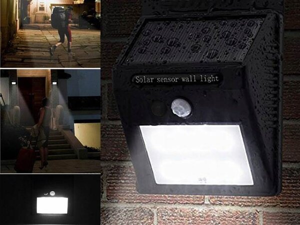 Verk 01391 Solární venkovní 48 LED COB osvětlení s pohybovým senzorem