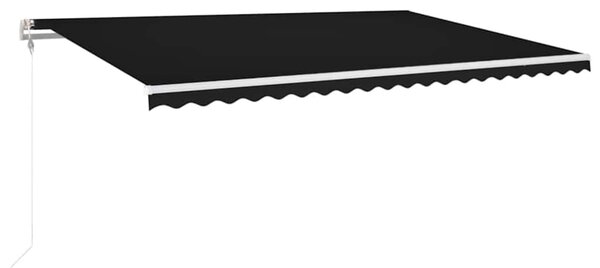 Automatická zatahovací markýza 500 x 350 cm antracitová 3069029