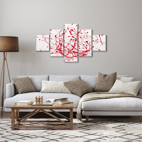 Obraz technikou Drippingu (125x70 cm)