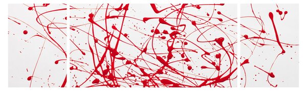 Obraz technikou Drippingu (170x50 cm)