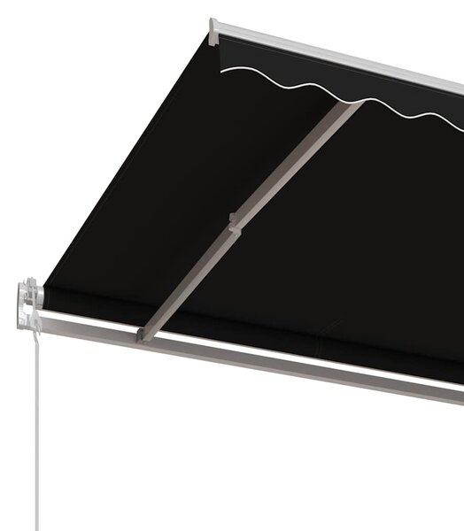 Automatická zatahovací markýza 500 x 350 cm antracitová 3069029