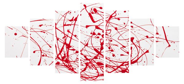 Obraz technikou Drippingu (210x100 cm)