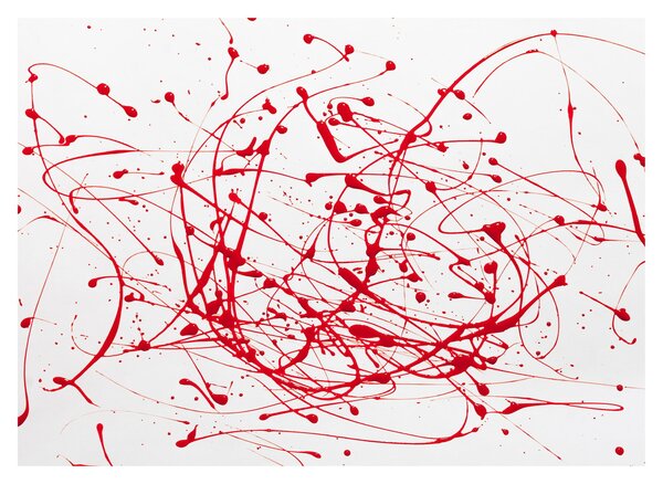 Obraz technikou Drippingu (70x50 cm)
