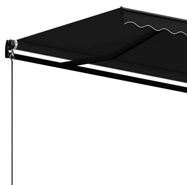 Ručně zatahovací markýza 400 x 350 cm antracitová 3069179