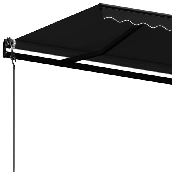 Automatická zatahovací markýza 400 x 350 cm antracitová 3069189