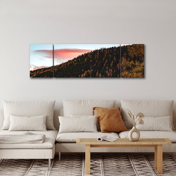 Obraz červánků nad kopcem (170x50 cm)