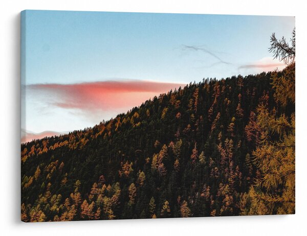Obraz červánků nad kopcem (70x50 cm)