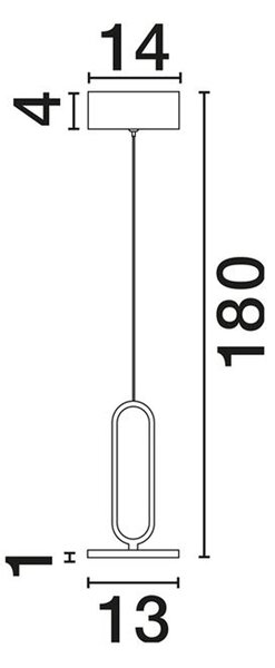 Nova Luce Gea S LED závěsné svítidlo 140mm